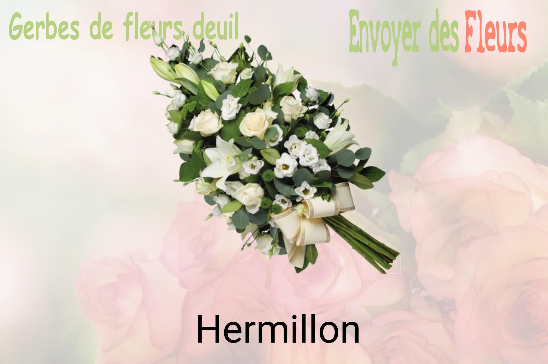 Gerbe de fleurs de deuil livrée à Hermillon